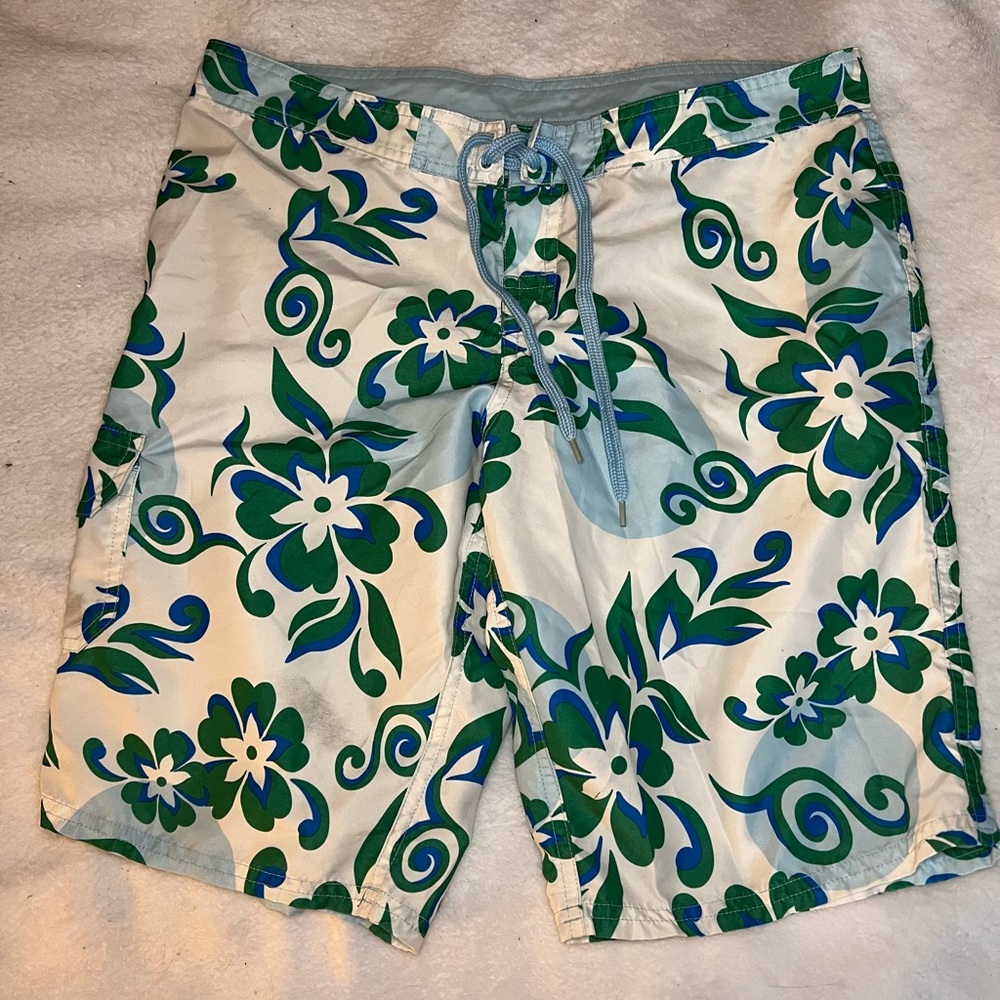 Floral Kanu board shorts
